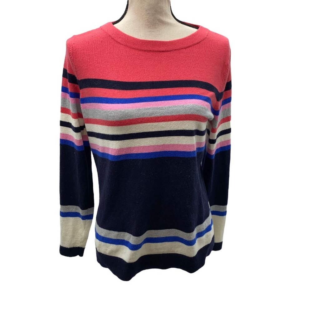 Talbots Medium Women's Striped Pullover Crew Sweater Soft